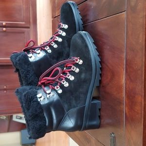 Marc Fisher Ltd Brylee-V suede/leather/shearling boots